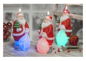 Świeca Mikołaj z diodą - figurka 180mm